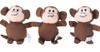 Zippy Paws Miniz Monkeys Plush Dog Toy, 3 Pack