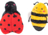 Zippy Paws Crinkle Bee & Ladybug Plush Dog Toy