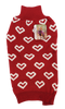 Ethical Pet Allover Hearts Red Dog Sweater