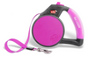 Wigzi Gel Handle Reflective Tape Retractable Leash Medium, Pink