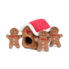 ZippyPaws Holiday Christmas Burrow Gingerbread House Dog Toy