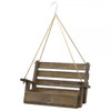 Backyard Essentials Brown Hanging Porch Swing Bird Feeder