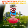 Hummer's Galore All American Glass Hummingbird Feeder Hummer's Galore All American Glass Hummingbird Feeder