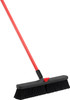 Libman 800 Smooth Surface Push Broom, 19.5in. Sweep Face, 64in. Handle, Black/Red