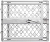 North States Paws Portable Pet Gate, Paw Print & Bone, Light Gray, 23 in
