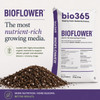Bio365 BIOFLOWER nutrient-rich growing media with highly bioavailable organic nutrients for vibrant flowering plant growth.