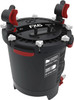 A Fluval FX6 High Performance Canister Filter with red valve levers and white rim fasteners, isolated against a white background.