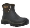 A black and brown Dryshod waterproof ankle boot with a Dureva Super-Lite sole, isolated against a white background.