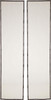 A two-panel magnetic mesh screen door curtain with dark trim and center magnetic closures, isolated against a white background.