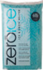 A clear bag of ZeroIce Ice & Snow Melter with aqua-tinted crystals, isolated against a white background.