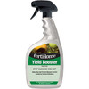A 32 fl oz silver trigger spray bottle of ferti-lome Yield Booster Ready To Use spray for preventing blossom-end rot, isolated on a white background.