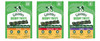 Three green bags of Greenies Occupy Twists Long-Lasting Chews shown in Petite, Regular, and Large sizes against a white background.