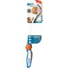 A Chuckit! Fastball Design Ultra Launcher featuring a white launcher shaft, a blue and orange ergonomic handle, and an included orange and blue fetch ball held in the launcher head.