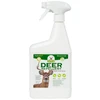 A 32 fl oz white spray bottle of Bobbex Deer Repellent Ready To Use Spray featuring a buck illustration and product details on the front label.
