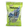 A 50 lb (22.7 kg) lime-green bag of Vaporizer Nature's Way Eco-Friendly Ice Melter featuring a snowy mountain road graphic, a thermometer rating down to -20°F, and callout icons highlighting 2x faster melting, color enhancement, and liquid magnesium content.