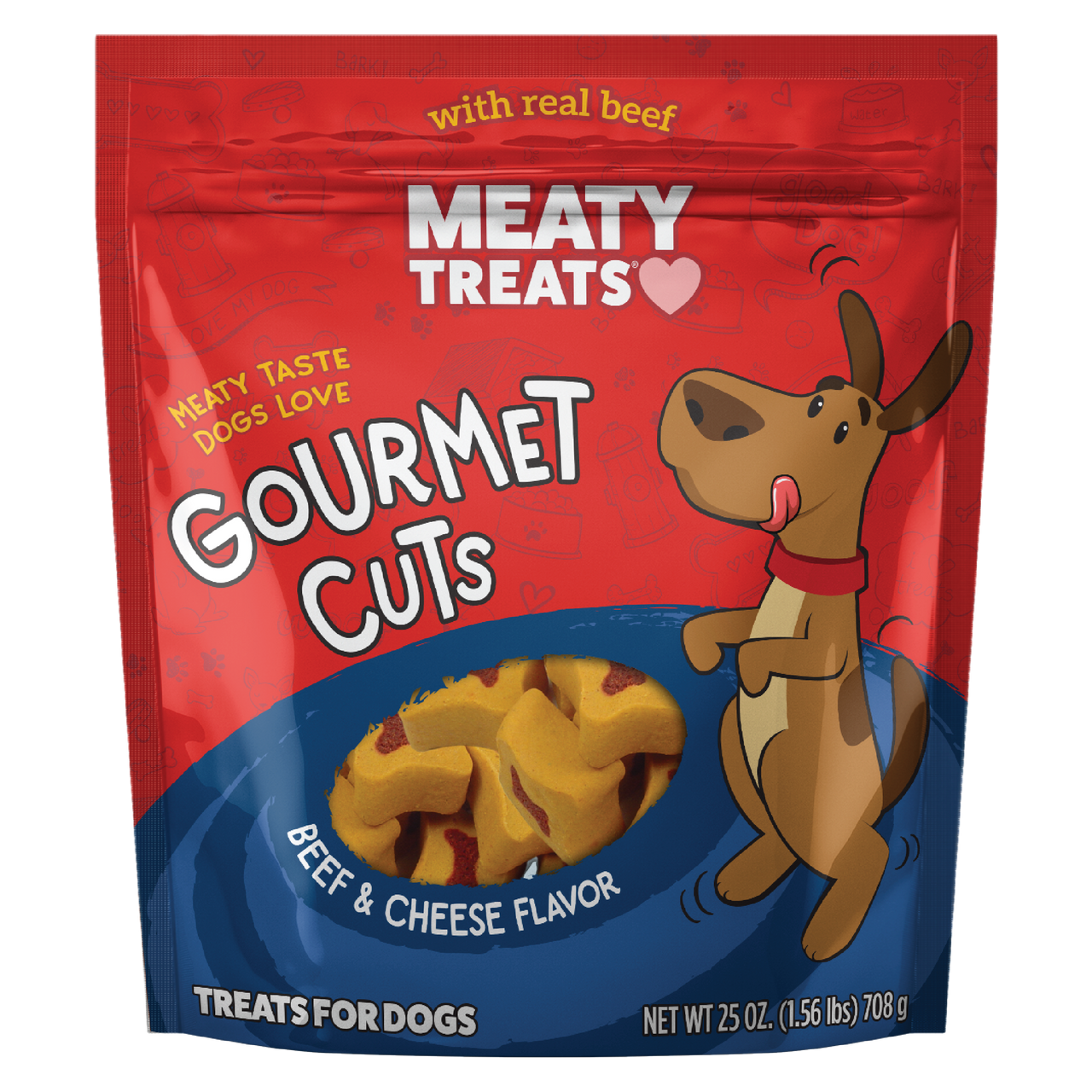 Triumph Meaty Dog Treats Gourmet Cuts Beef & Cheese, 25 Oz