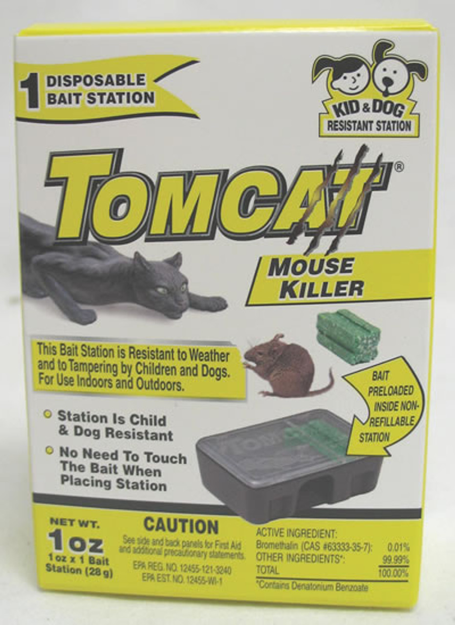 Tomcat Indoor/Outdoor Disposable Mouse Killer Bait Station, Child