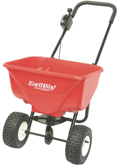 Earthway Fertilizer Spreader With Pneumatic Tires, 65 lb Hopper