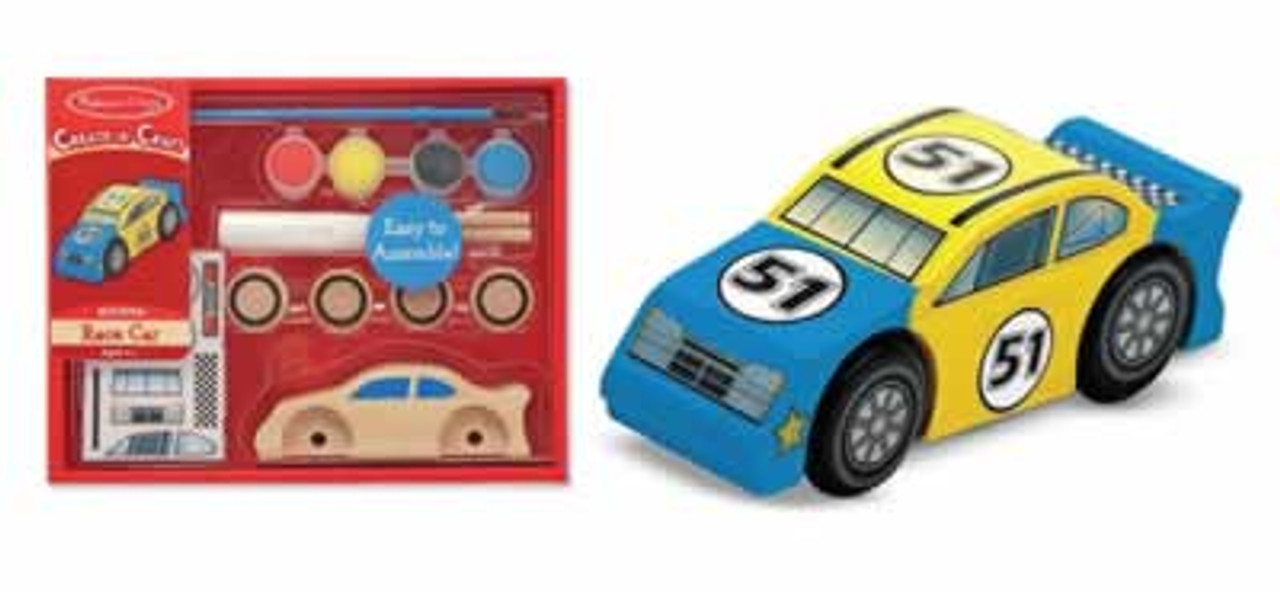 Melissa and doug decorate hot sale your own race car