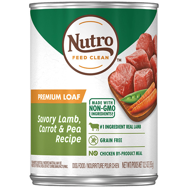 Nutro Premium Loaf Savory Lamb, Carrot & Pea Recipe Natural Canned