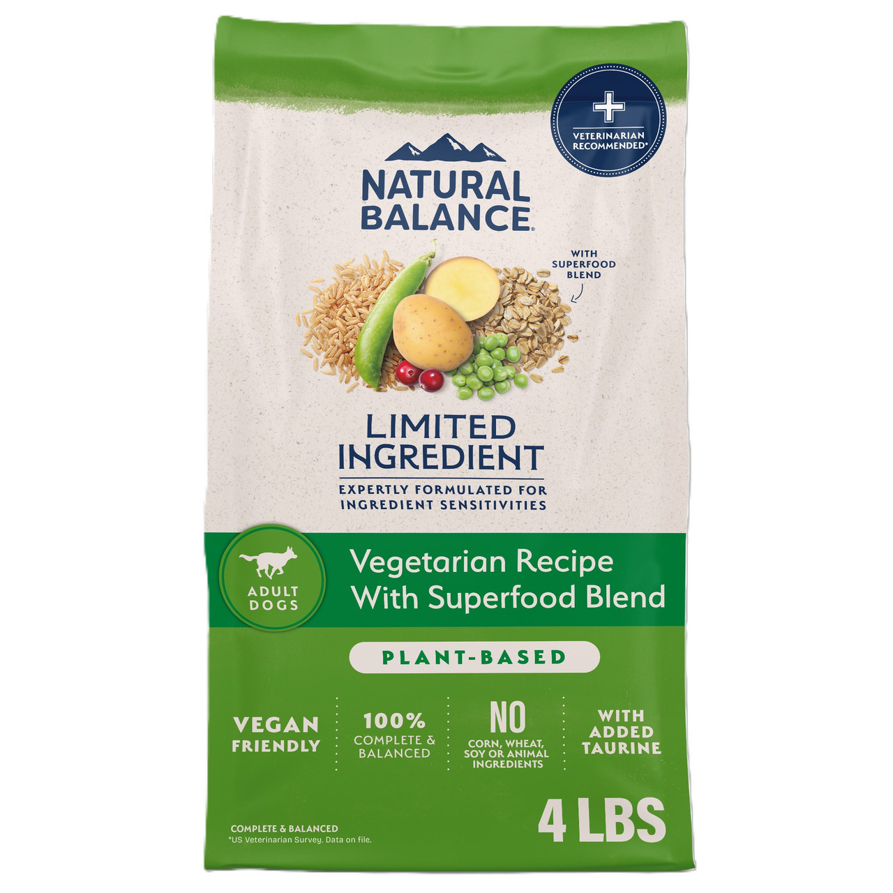 Natural Balance Limited Ingredient Dry Dog Food, Vegetarian Recipe