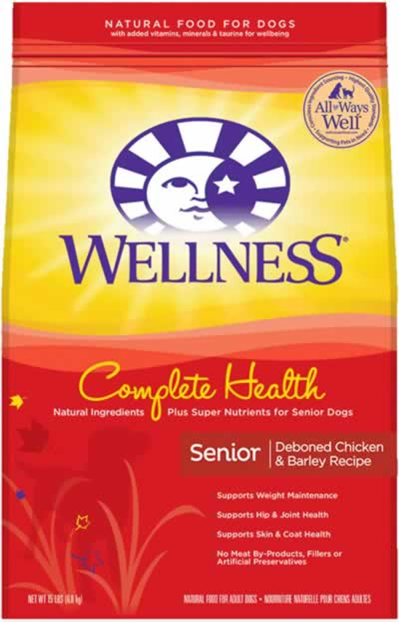 wellness complete health senior dog food