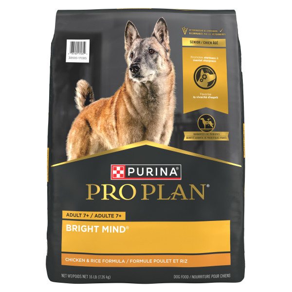 Pro Plan Bright Mind Chicken & Rice 7+ Dog Food 16 Lb. - CountryMax