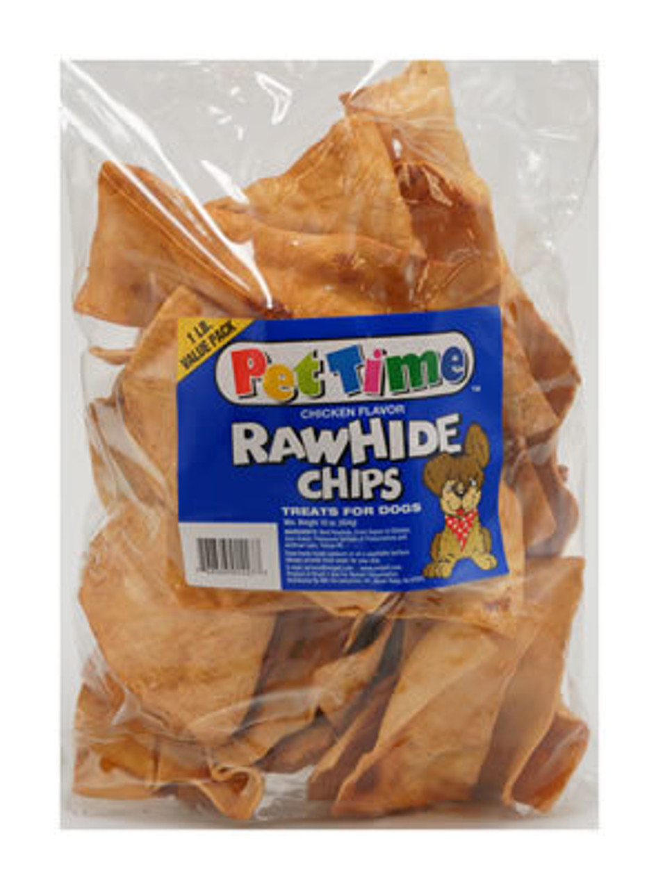 Rawhide Chips Chicken Flavor Dog Treats, 1 Lb. CountryMax