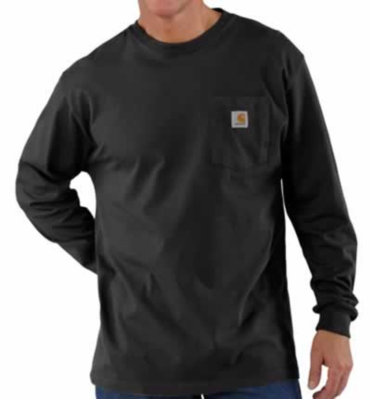 Carhartt Long Sleeve Workwear Black Pocket T-Shirt
