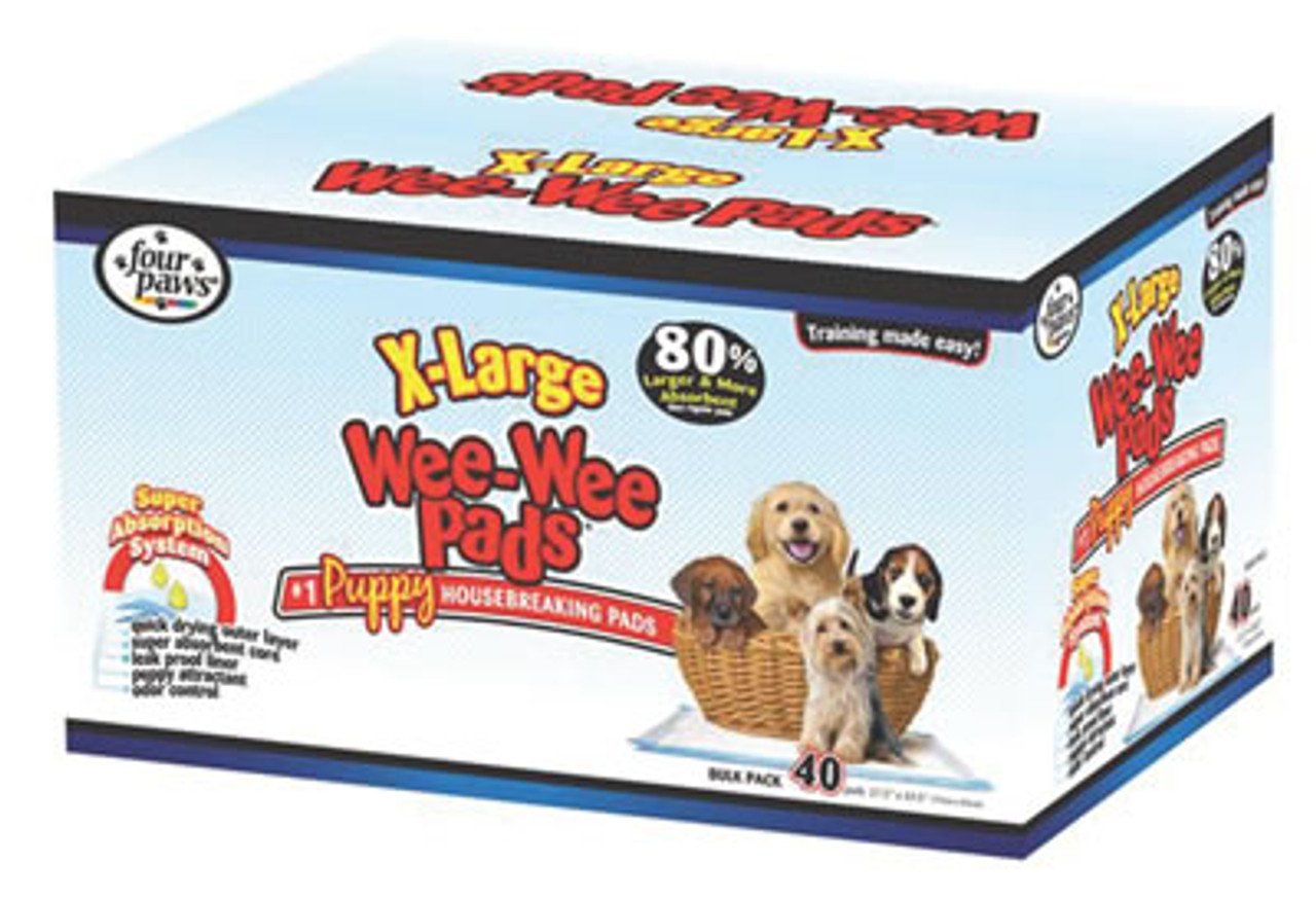 Four Paws X-Large Wee Wee Pads - 40 Pack