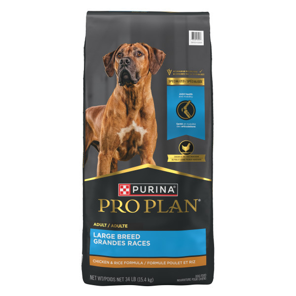 Pro Plan Adult Large Breed Dog Food Chicken & Rice, 34 Lb