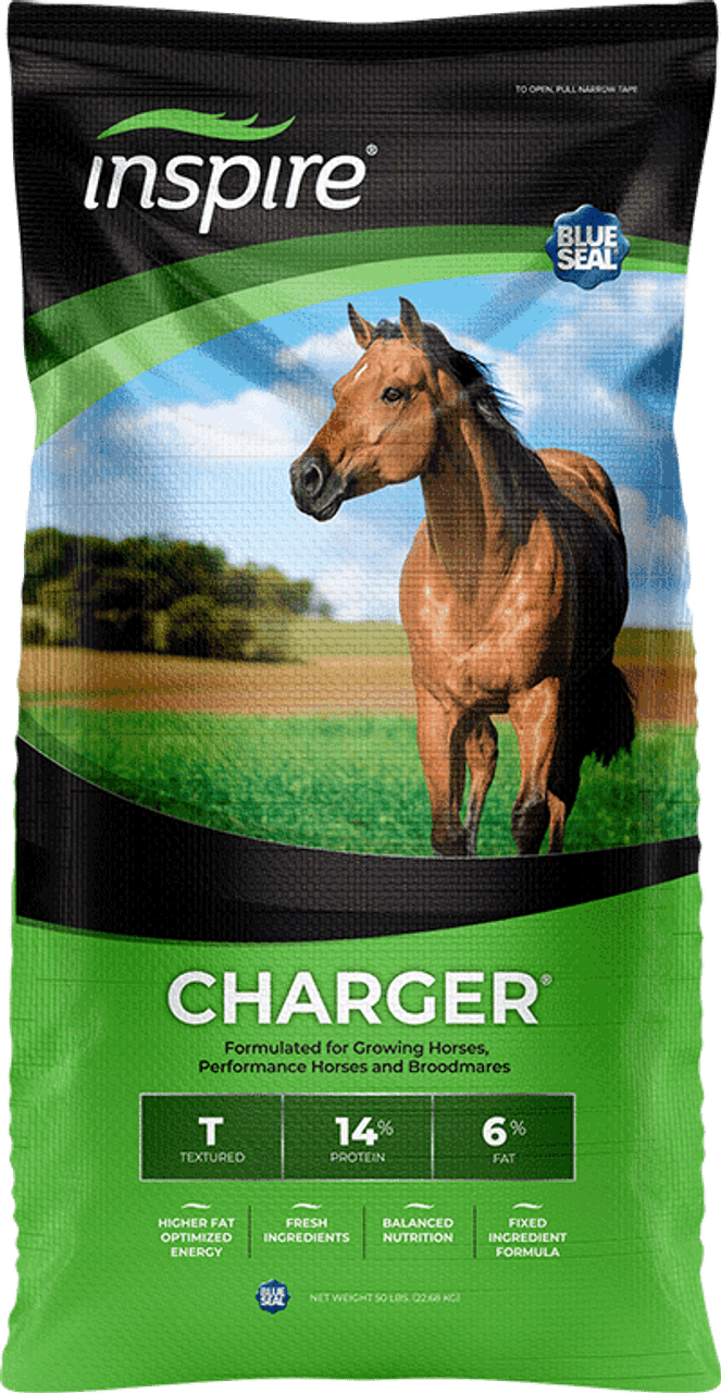 Blue Seal Inspire Charger Textured Horse Feed, 50Lbs. - CountryMax