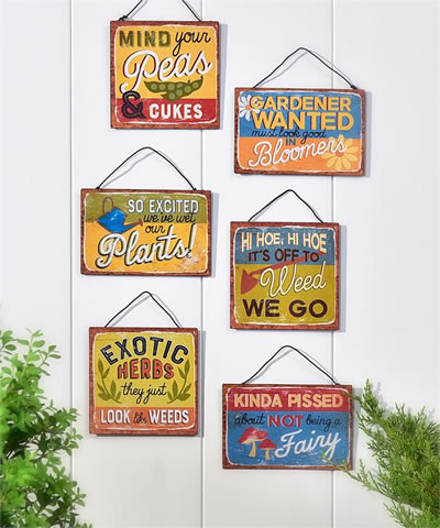 Garden Puns Wall Signs Countrymax