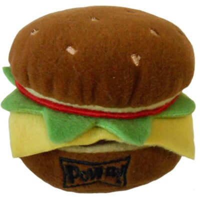 Lulubelles Hamburger Plüsch Spielzeug Für Hunde – Mit Quietscher, Robust & Maschinenwaschbar, Größe LG
