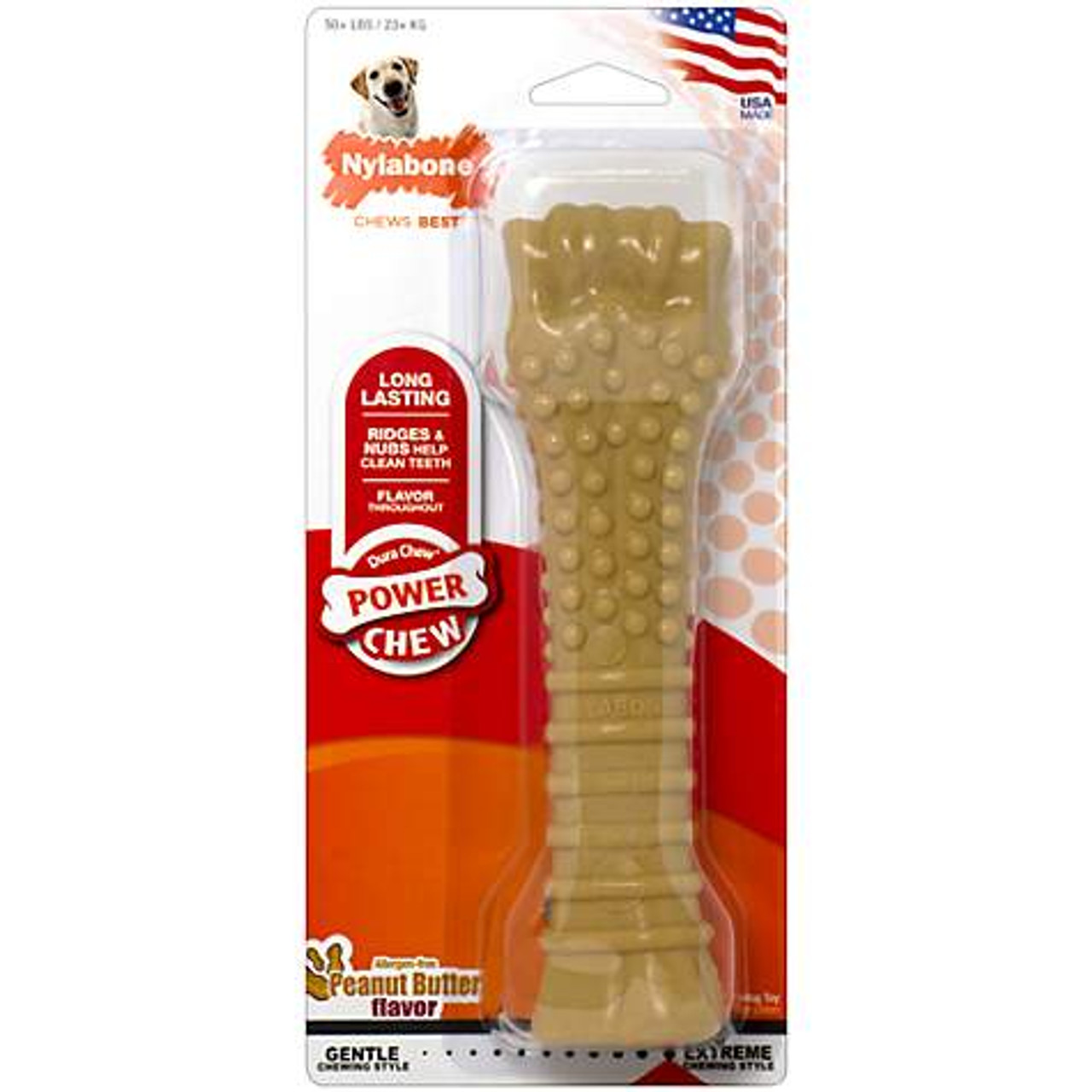 Nylabone DuraChew Peanut Butter Flavored Souper Dog Chew Toy - CountryMax