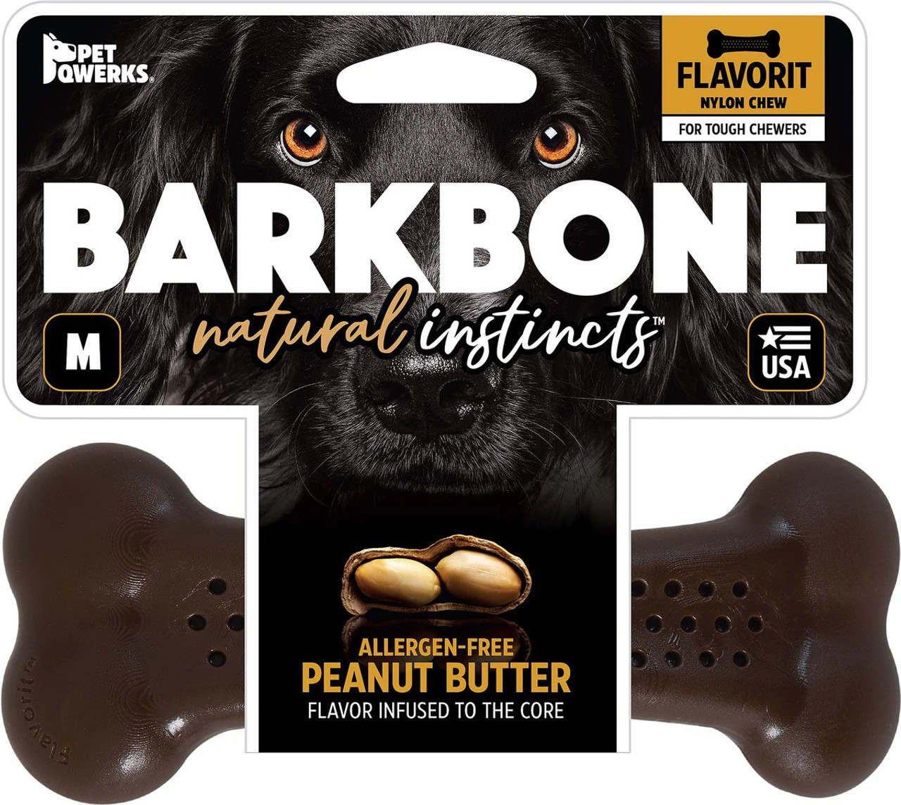 Pet Qwerks Peanut Butter Flavorit Bone – Indestructible Dog