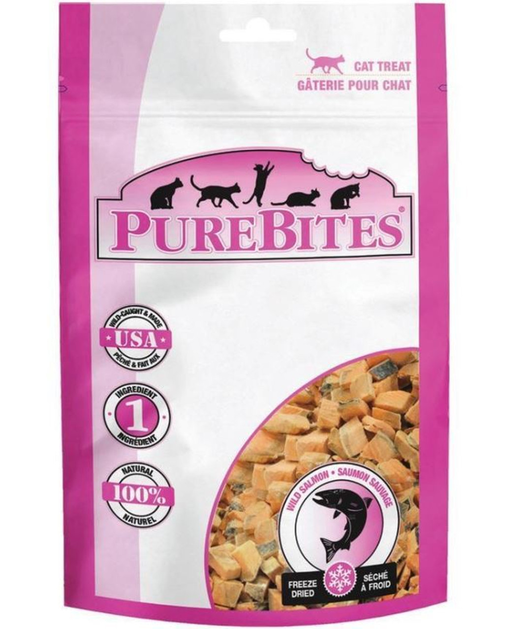 PureBites Salmon Freeze-Dried Cat Treats .92oz Bag
