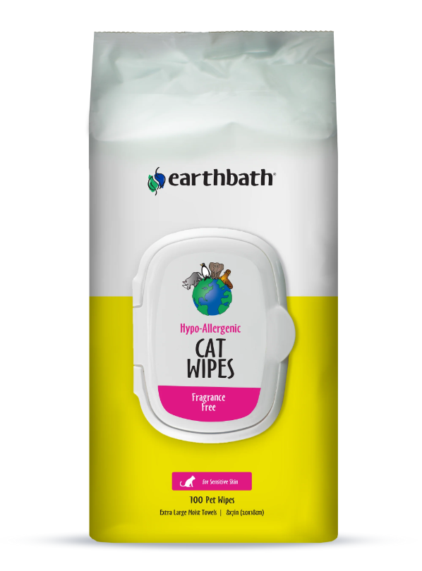 Earthbath Hypoallergenic Cat Wipes, 100 Count CountryMax