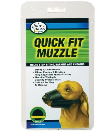 fitting a dog muzzle