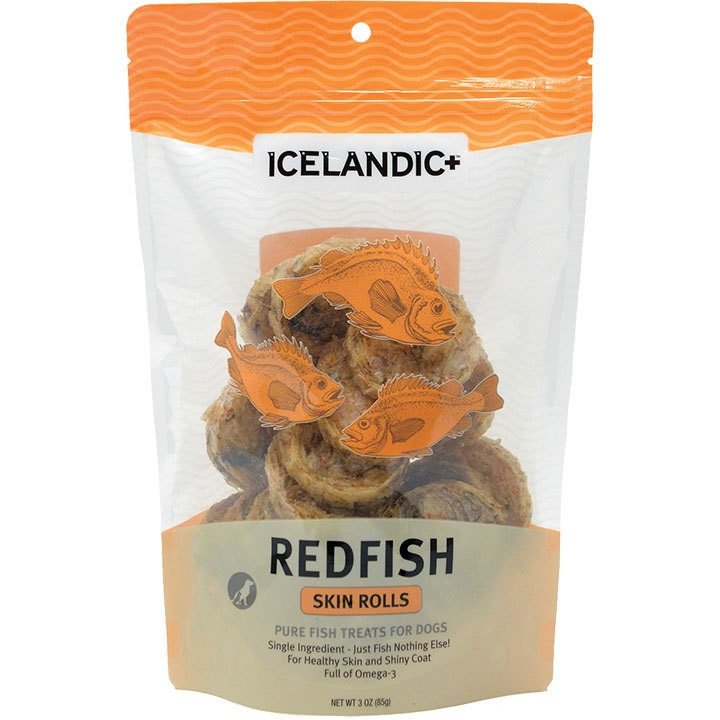 ドッグフード rido Icelandic Redfish Skin Rolls Dog Treats, 2.5 Oz. - CountryMax