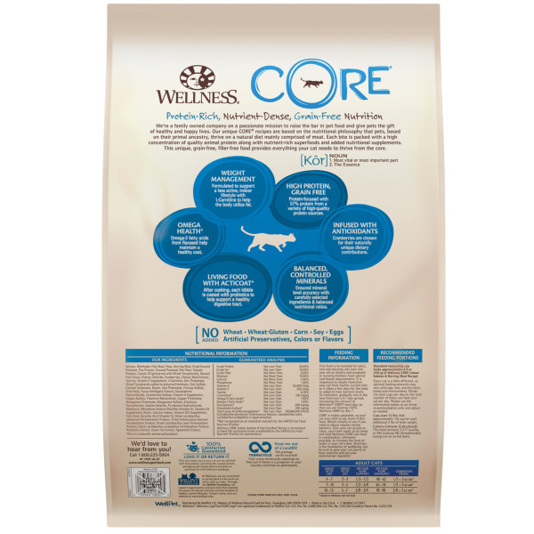 Wellness Core GrainFree Indoor Salmon & Herring Meal Recipe Dry Cat