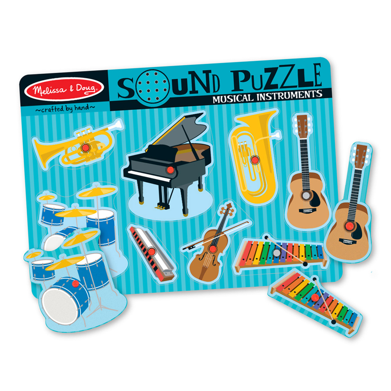 sounds familiar 3枚セット Melissa & Doug Musical Instruments Sound Puzzle, 8 Pieces - CountryMax