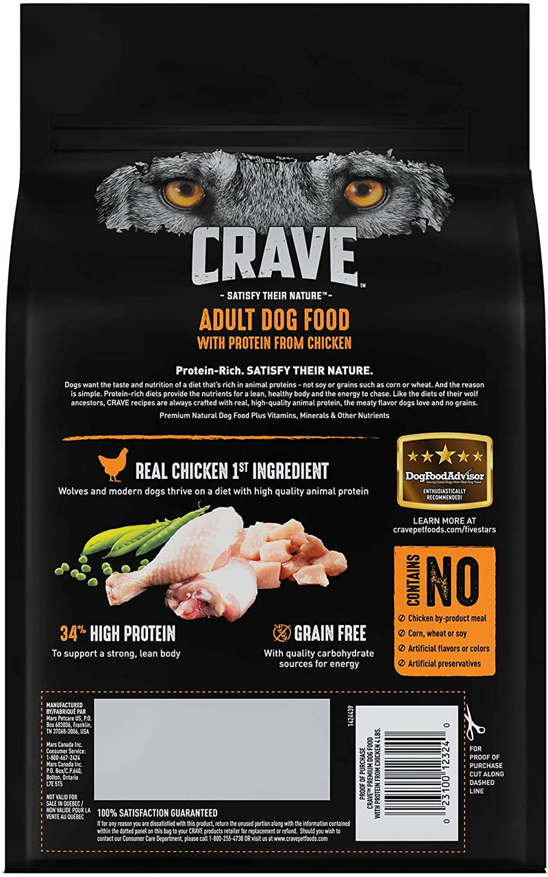 Crave with Protein from Chicken Dry Dog Food CountryMax
