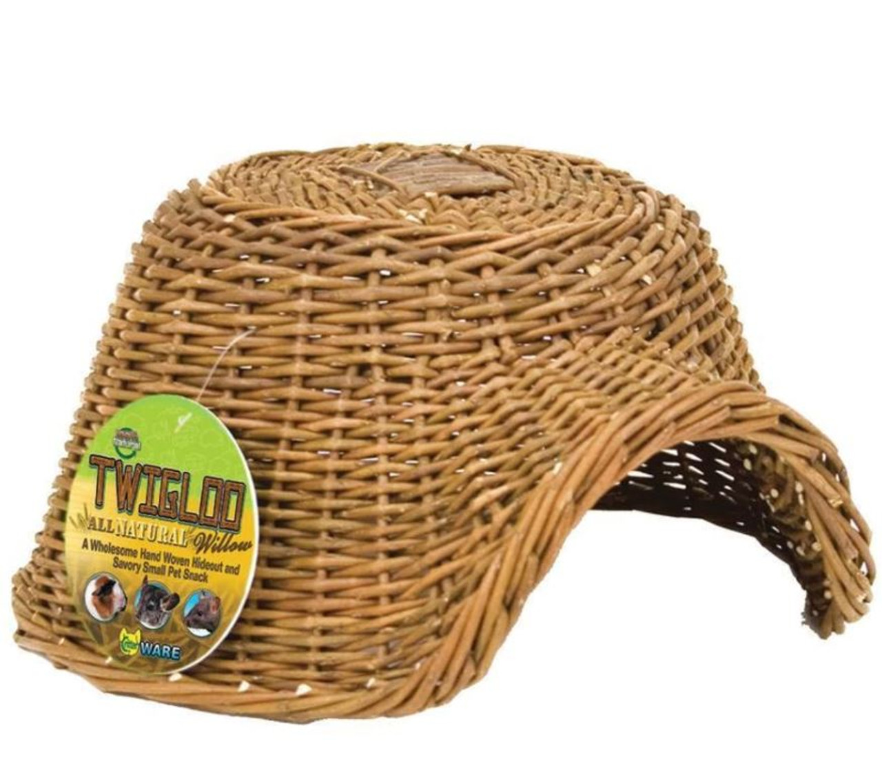 Small wicker snail basket with lid