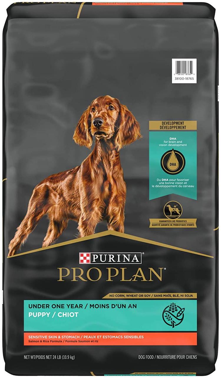 Aanval trog Erfgenaam Purina Pro Plan Puppy Sensitive Skin & Stomach Salmon & Rice Dry Dog Food,  24 Lbs.