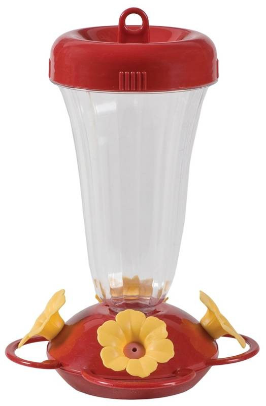 Perky Pet Yellow Flower Top Fill Hummingbird Feeder, 16 Oz.