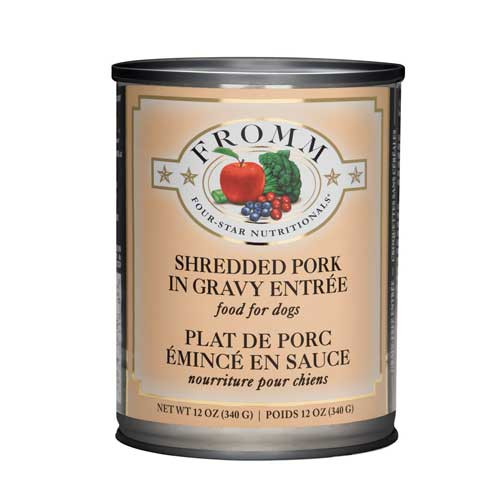 Fromm Four-Star Shredded Pork In Gravy Entree Canned Dog Food