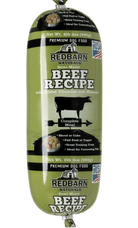 redbarn beef dog food roll stores