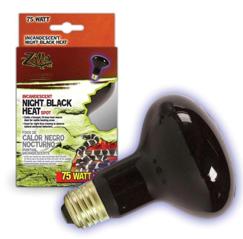 Zilla Night Black Heat Incandescent Spot Bulb, 75 Watt