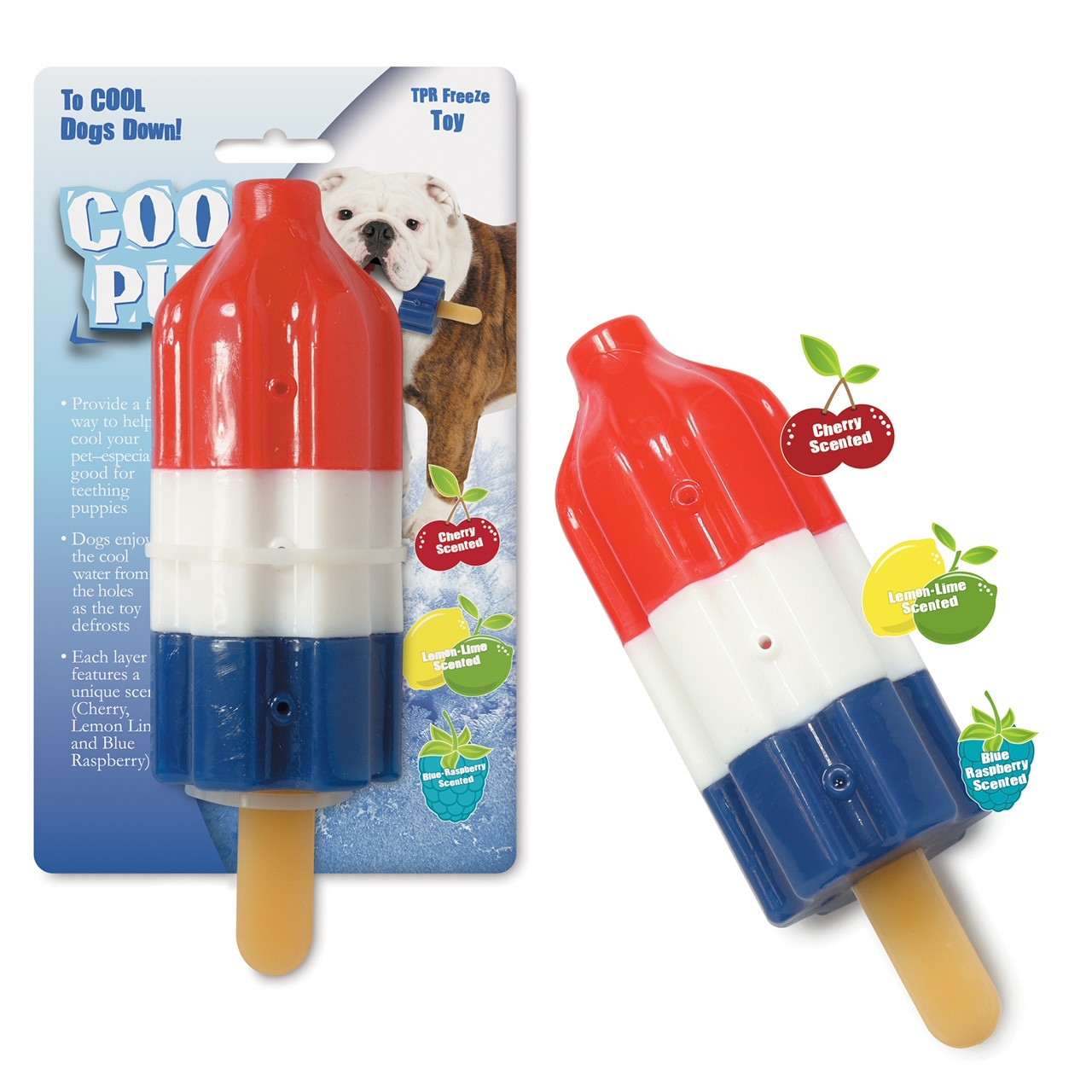 Cool Pup Large Popsicle Blue Dog Toy